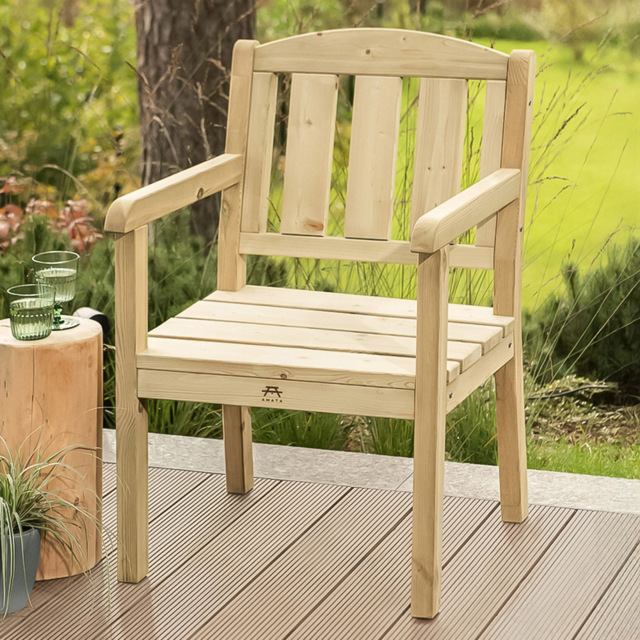 AMATA Ungurs Green Wooden Garden Chair - image 1