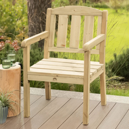 AMATA Ungurs Green Wooden Garden Chair - thumbnail 1