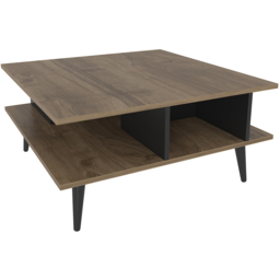 Decorotika Akya Walnut and Black Wide Coffee Table - thumbnail 3