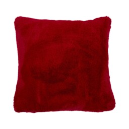 Red Rabbit Faux Fur Plain Cushion 45 x 45cm