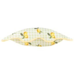 Furn Fruits Lemons Gingham Check Green Cushion 45 x 45cm - thumbnail 4