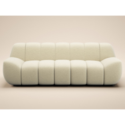 SOLACE+CO Macy 3 Seater Beige Chenille Large Sofa - thumbnail 3