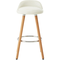 Premier Housewares Normann White Bar Stool - thumbnail 2