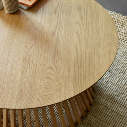 Julian Bowen Ollie Natural Oak Round Coffee Table - thumbnail 3