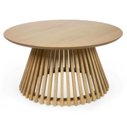 Julian Bowen Ollie Natural Oak Round Coffee Table - thumbnail 2