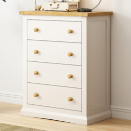 Cabinet Bits Castelli 4 Drawer Chest of Drawers with Wooden Knob