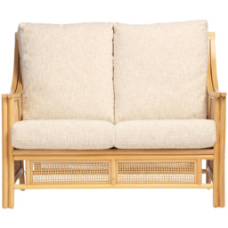 Desser Furniture Chester 2 Seater Cotton Cream Rattan Sofa - thumbnail 3