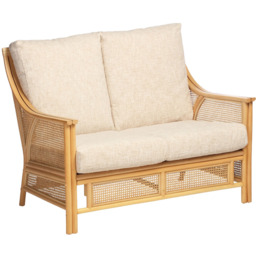 Desser Furniture Chester 2 Seater Cotton Cream Rattan Sofa - thumbnail 2