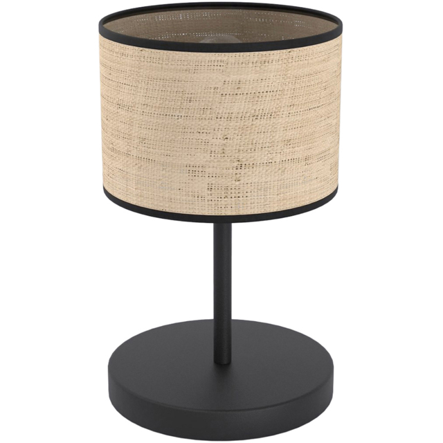 Emibig Eco Black and Rattan E27 LED Table Lamp - image 1