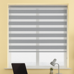New Edge Blinds Day and Night Silver Zebra Roller Blind 145cm