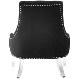 Premier Housewares Clarence Button Tufted Black Velvet Chair - thumbnail 4