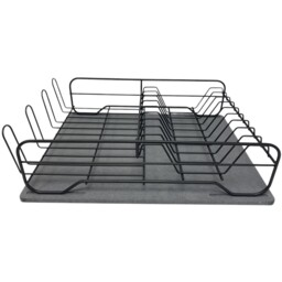Malmo Dish Drainer with Stone Tray Caddy Black
