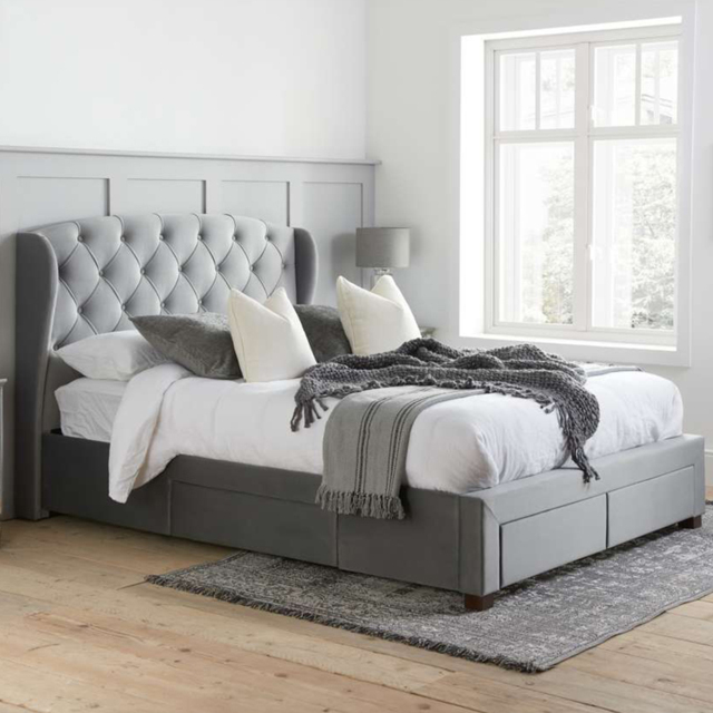 Hope Double Grey Bed Frame - image 1