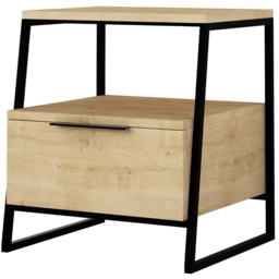 FWStyle Pal Oak Single Drawer Bedside Table - thumbnail 2