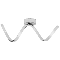 ValueLights Infinity Single Twist Chrome Integrated LED Ceiling Light