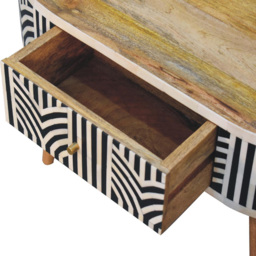 Artisan Furniture Edessa Brown 2 Drawer Bone Inlay Solid Wood Coffee Table - thumbnail 4