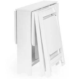 Julian Bowen Gatan 2 Seater White Small Gateleg Table Set - thumbnail 4