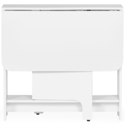 Julian Bowen Gatan 2 Seater White Small Gateleg Table Set - thumbnail 3