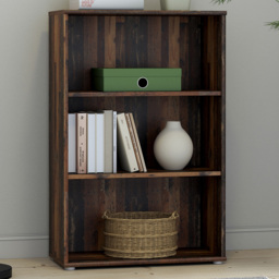 Florence Essential 2 Shelf Vintage Oak Tall Wide Bookcase