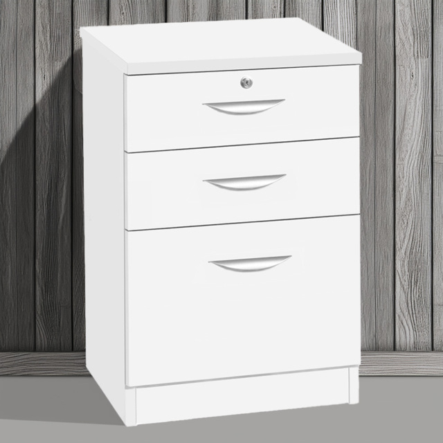 R White Cabinets White 3 Drawer Filing Cabinet - image 1