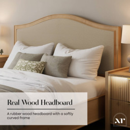 XR Living Emy Oak and Natural Double Wooden French-Style Shadow Ottoman Bed - thumbnail 3