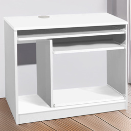 R White Cabinets Black Computer Desk