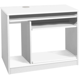 R White Cabinets Black Computer Desk - thumbnail 2
