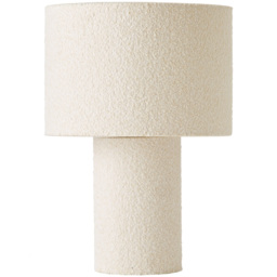 ValueLights Ash Cream Boucle LED Table Lamp
