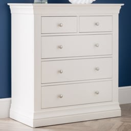 Julian Bowen Clermont 5 Drawer Surf White Chest of Drawers