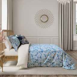 V&A Ornamental Bloom Indigo Single Duvet Set