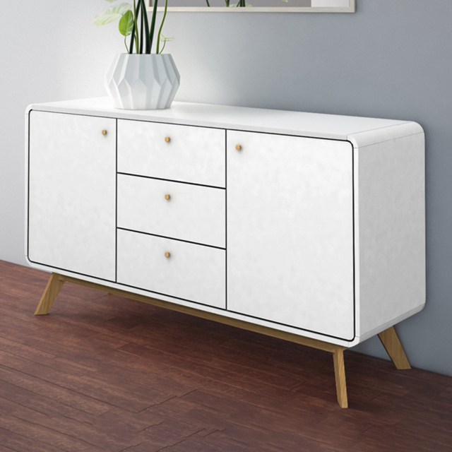 Loft24 Cassie 2 Door 3 Drawer White Sideboard - image 1