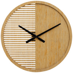 Premier Housewares Vitus Wooden Large Round Wall Clock 60cm