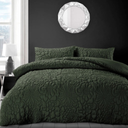 Velosso Alini Single Quilted Olive Duvet and Pillowcase Set