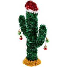 Christmas Tinsel Cactus - Green - thumbnail 3