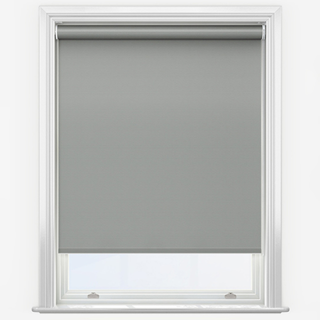 New Edge Blinds Dark Grey Thermal Blackout Motorised Roller Blind with Motor Kit 175cm - image 1