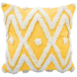 Intimates Bergen Tufted Ochre Filled Cushion 43 x 43cm 2 Pack