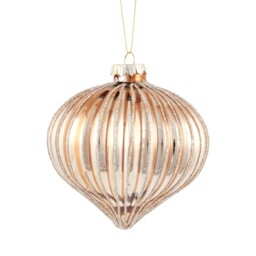 Ridged Onion Bauble Copper