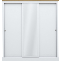 Devon 3 Door White Sliding Wardrobe - thumbnail 2