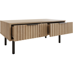 GFW Nervata Oak 2 Drawer Coffee Table - thumbnail 3