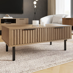 GFW Nervata Oak 2 Drawer Coffee Table