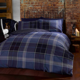 Rapport Home Argyle King Size Blue Duvet Set - thumbnail 1