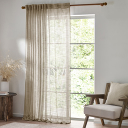 Yard Cirrus Linen Sheer Tab Top Curtain Panel 140 x 250cm - thumbnail 1