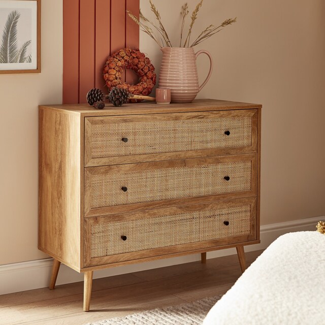 Kubu Rattan 3 Drawer Chest of Drawers
