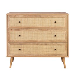 Kubu Rattan 3 Drawer Chest of Drawers - thumbnail 3