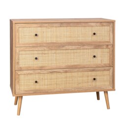 Kubu Rattan 3 Drawer Chest of Drawers - thumbnail 2