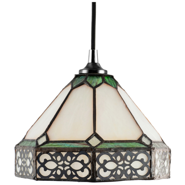 Happy Homewares Shabby Metal Scrollwork Decoration Pendant Light Shade - image 1