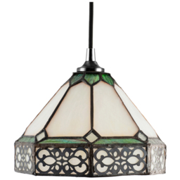 Happy Homewares Shabby Metal Scrollwork Decoration Pendant Light Shade