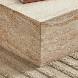 Desser Pisa Travertine Effect Rectangle Coffee Table - thumbnail 4