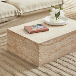 Desser Pisa Travertine Effect Rectangle Coffee Table - thumbnail 3