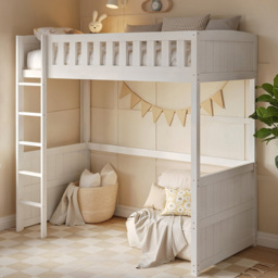 Flair Bea White Wooden High Sleeper